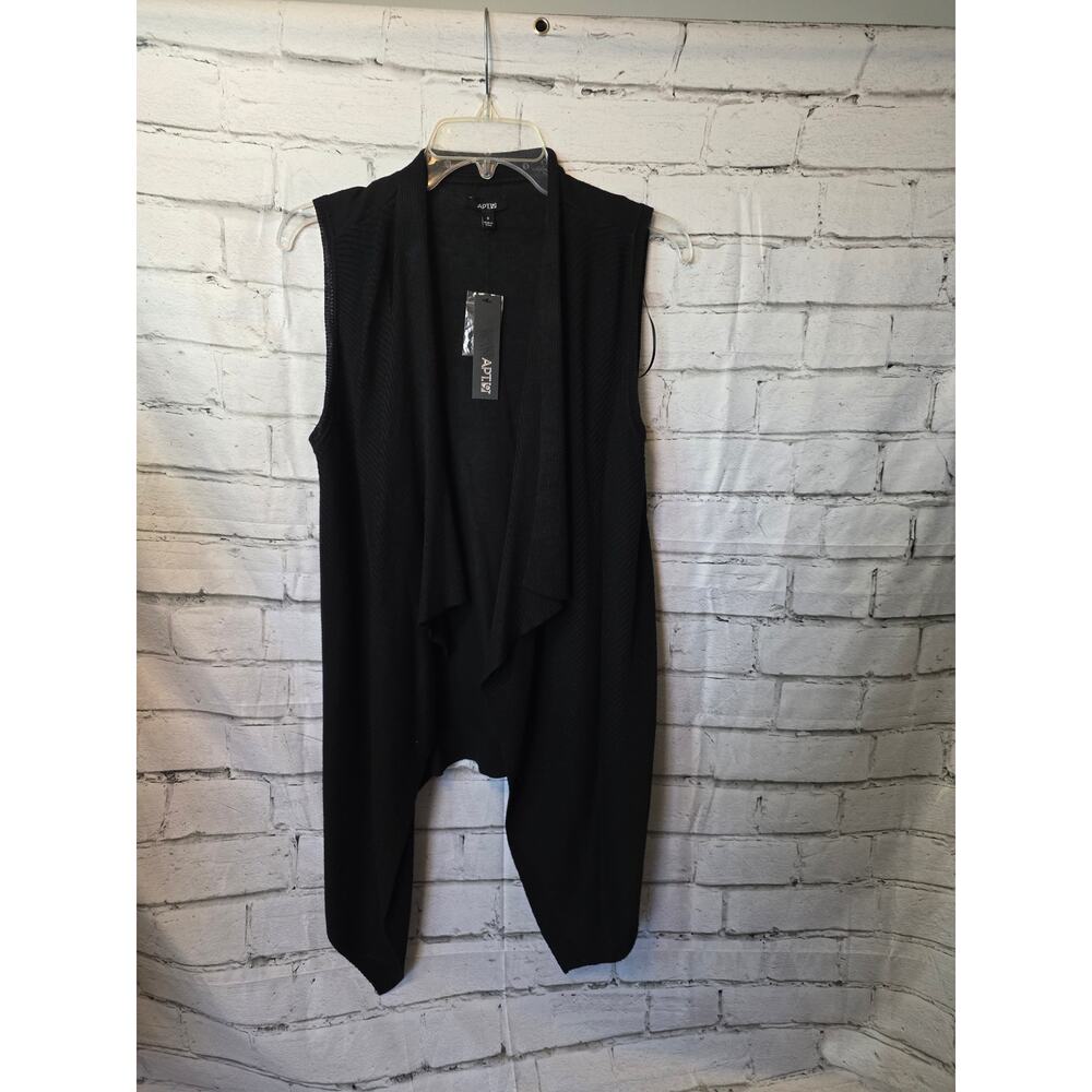 APT. 9 Women's Black Sleeveless Vest/Cardigan